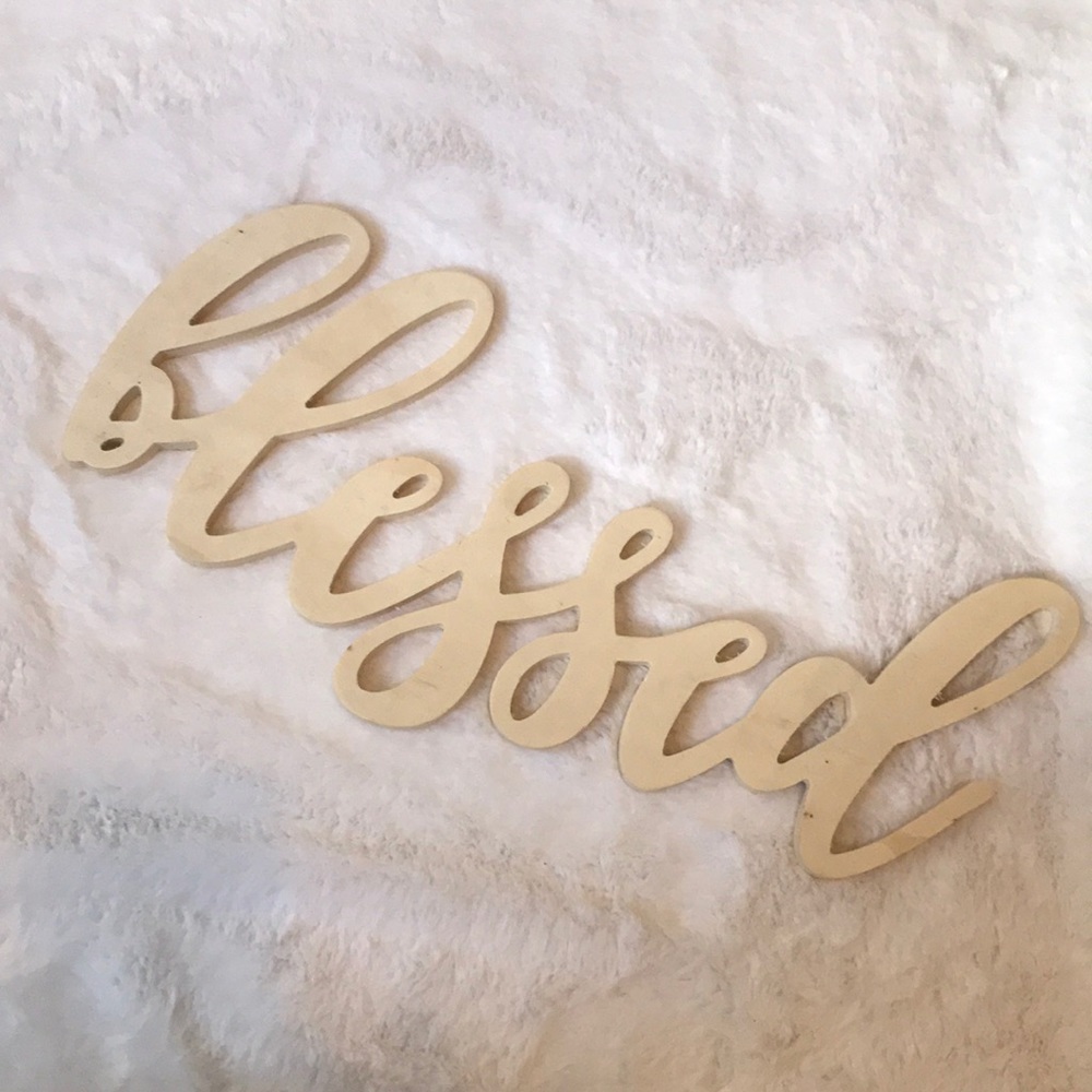 FARMHOUSE BLESSED Wood Sign
